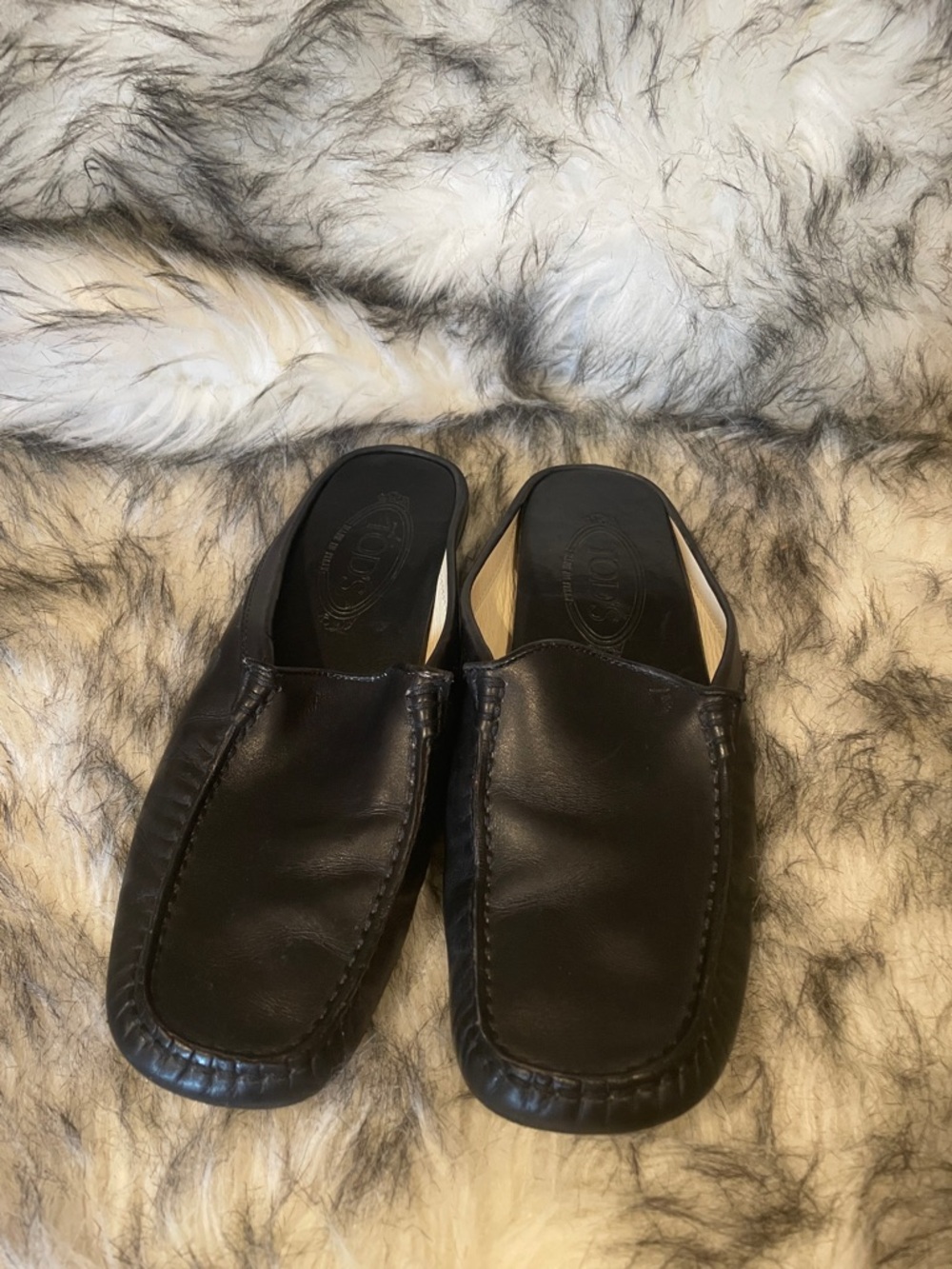 Tod's Black Leather Mule Clogs